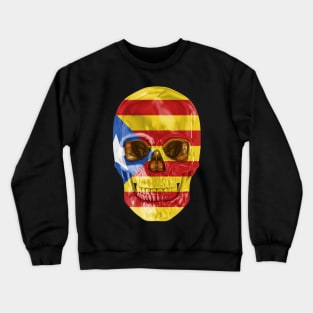 Catalan Flag  Catalonia Catalan Flag Skull - Gift for Catalan From Catolonia Crewneck Sweatshirt